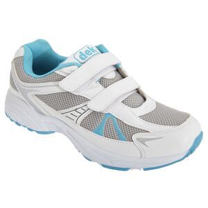 Dek Womens/Ladies Moon Touch Fastening Joggers / White/Blue